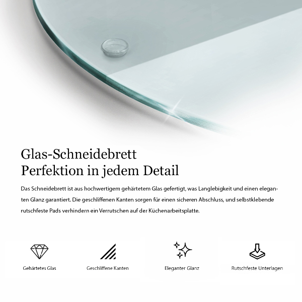 Glas Ceranfeldabdeckung Spritzschutz 40 cm