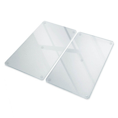 Doppeltes Glas-Schneidebrett, 2 Stück, 30 x 52 cm