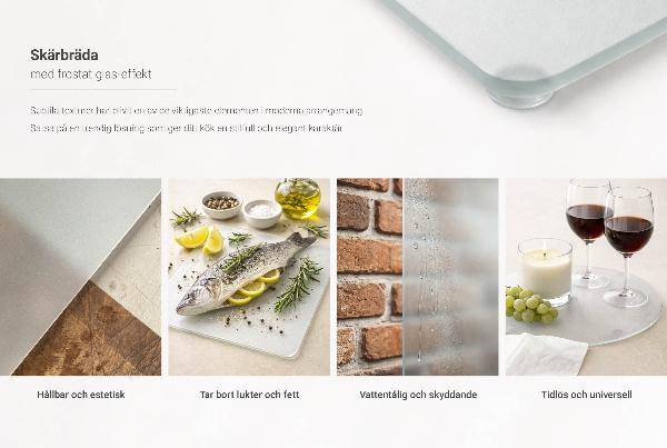 Rundes Glas-Schneidebrett mit 40 cm Durchmesser