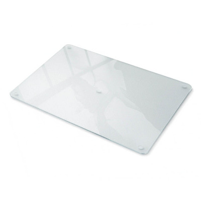Rechteckiges Schneidebrett aus Glas in der Größe 52 x 30 cm