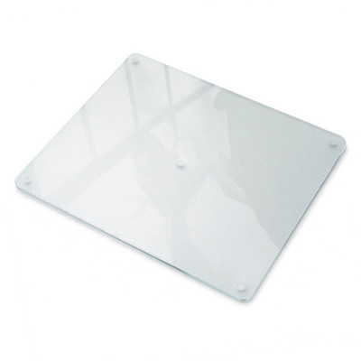 Rechteckiges Glas-Schneidebrett in der Größe 52 × 40 cm