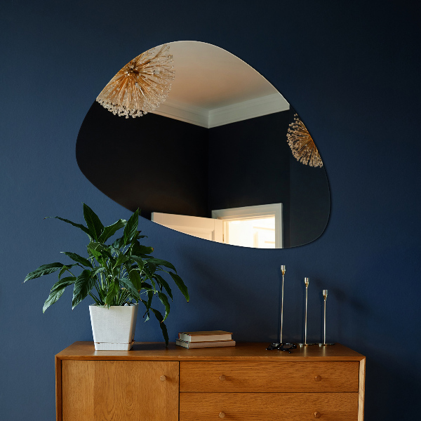 Asymmetrischer Ei-Spiegel in 64x90 cm
