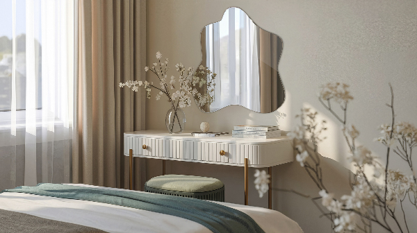 Spiegel Klecks asymmetrischer 58x58 cm