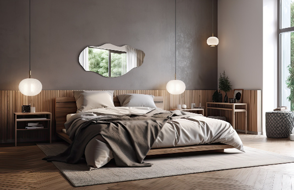 Unförmiger Spiegel Fleck 40x80