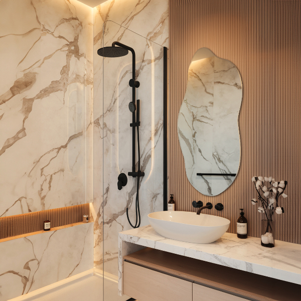 Asymmetrischer spiegel dekorativ für die Wand 35x80 cm