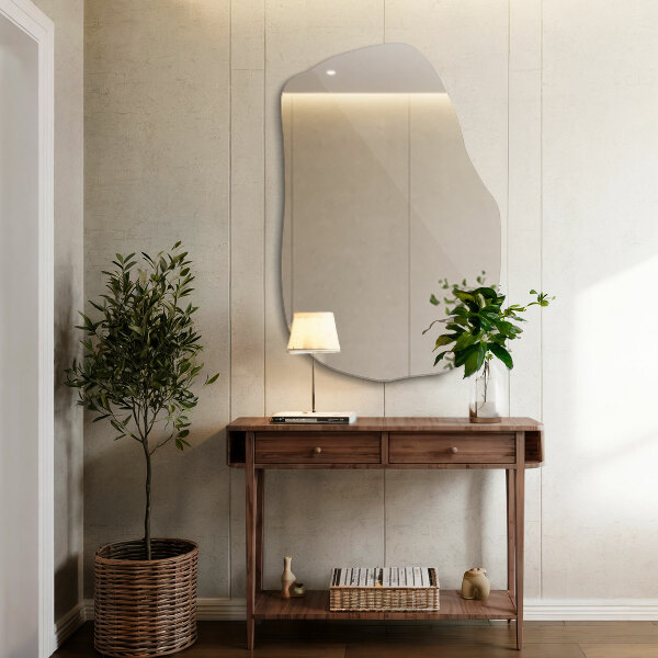 Organische spiegel hängender 100x65 cm