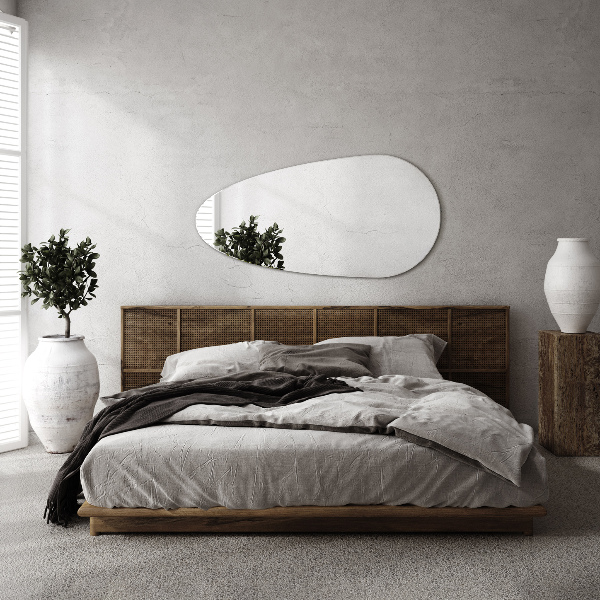 Spiegel tropfenform ohne rahmen 35x70 cm