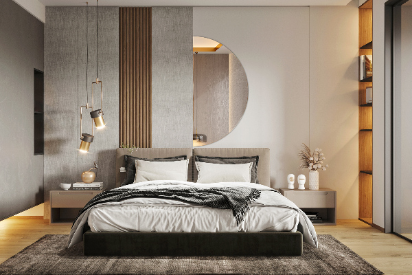 Halbrunder spiegel ohne rahmen 25x50 cm