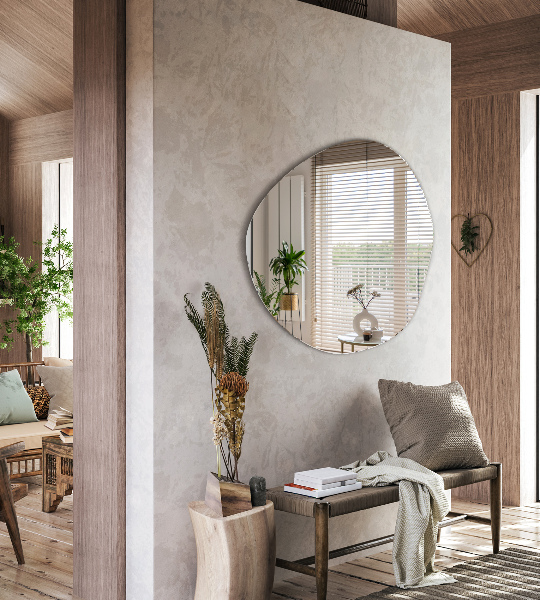 Deko organischer spiegel ohne rahme 87x86 cm