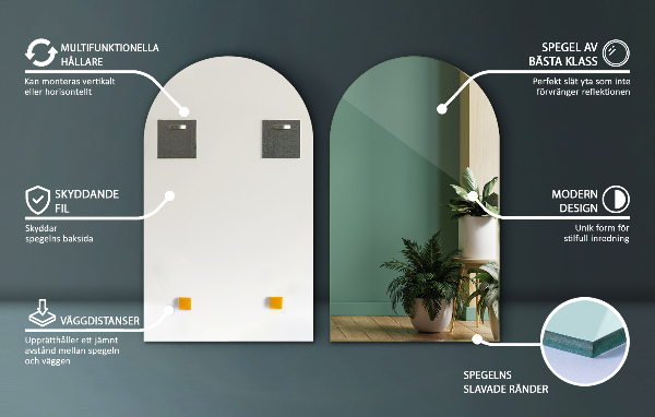 Bogenspiegel 40x70 cm