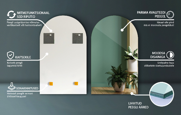 Bogenspiegel 40x70 cm