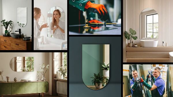 Bogen spiegel 45x80 cm