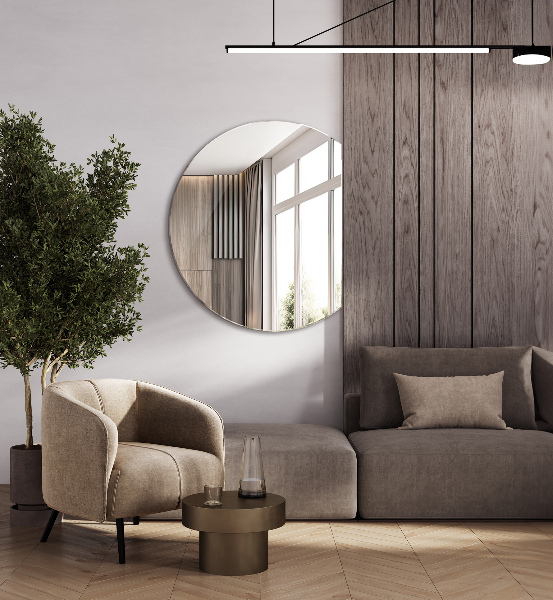 Runder spiegel abgeschnitten 70x80 cm