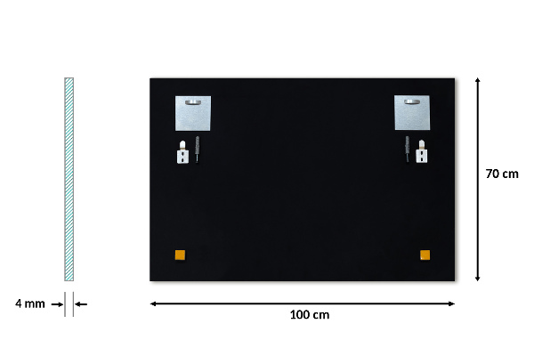Deko spiegel rechteckiger rahmenlos 100x70 cm