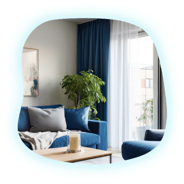 Unregelmäßiger spiegel mit led 68x67 cm