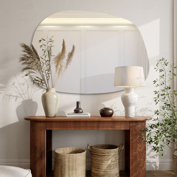 Asymmetrischer spiegel klecks 68x47 cm