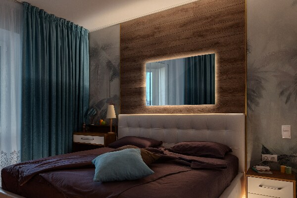 Modern led spiegel rechteckig 70x50 cm