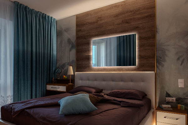 Led spiegel für bad rechteckig 100x70 cm