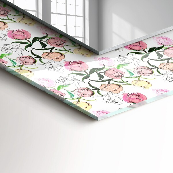 Spiegel mit aufdruck Florales Muster