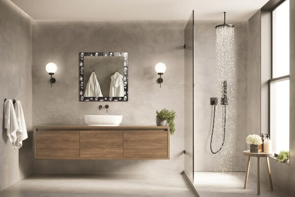 Dekorativer spiegel Totenköpfe und Blumen