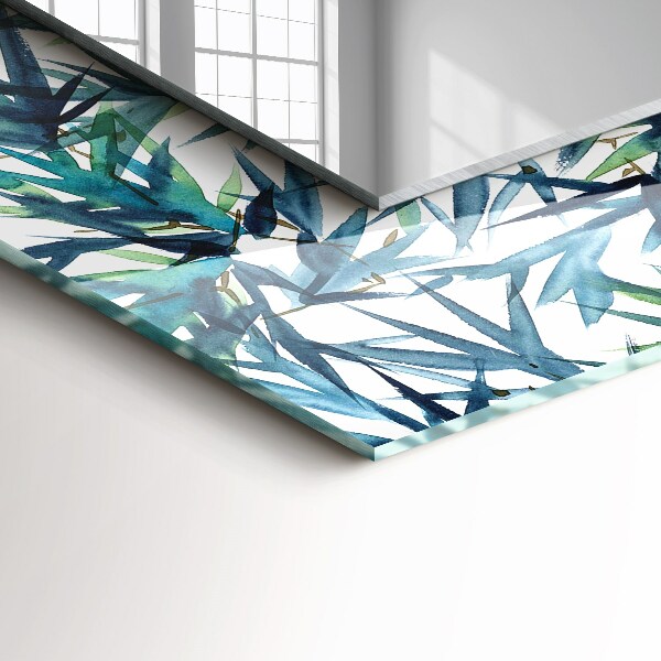 Spiegel mit zierrahmen Bambusblätter Aquarell