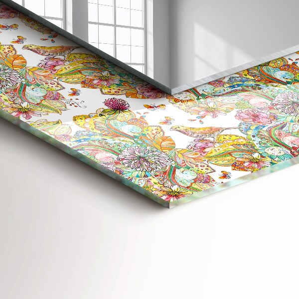 Spiegel mit ornamenten Bunte Schmetterlingsblüten