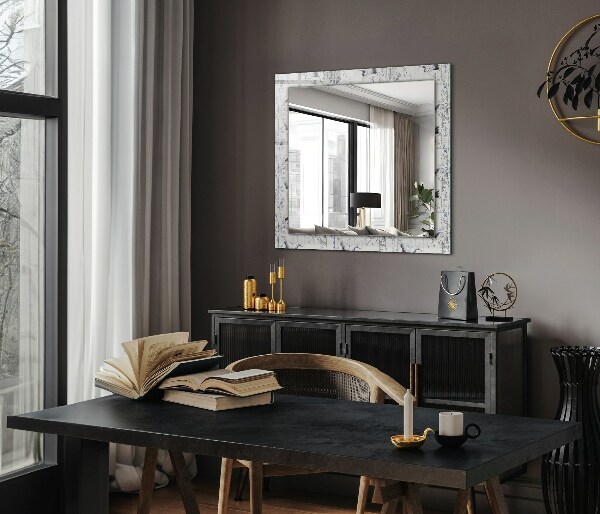 Bedruckter spiegel Kraniche und Bambus