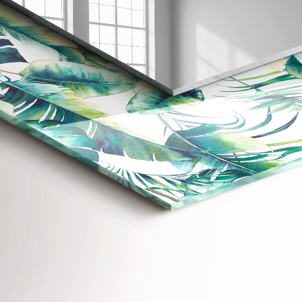 Spiegel mit aufdruck Grüne tropische Blätter