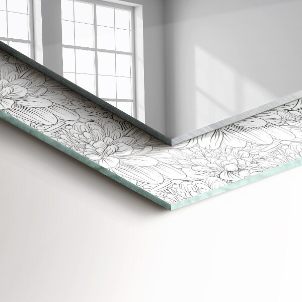 Dekorative spiegel Monochromes Blumenmuster