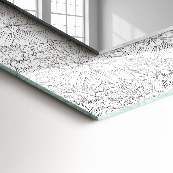 Dekorative spiegel Monochromes Blumenmuster