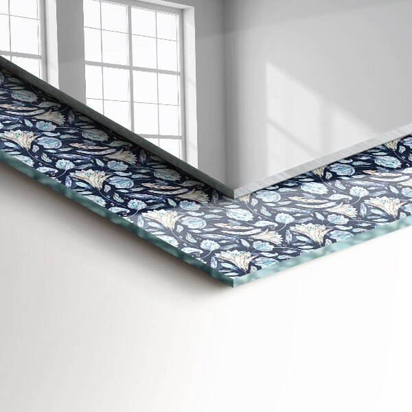 Spiegel ornament Blaues florales Muster