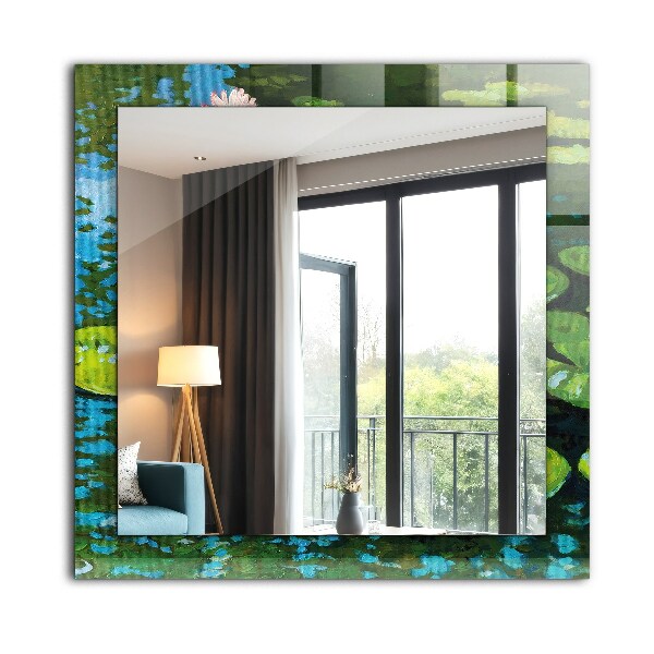 Dekorativer spiegel Seerosen Teich
