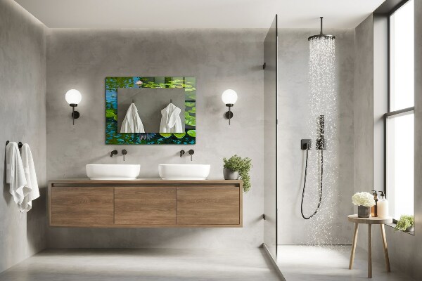 Dekorativer spiegel Seerosen Teich