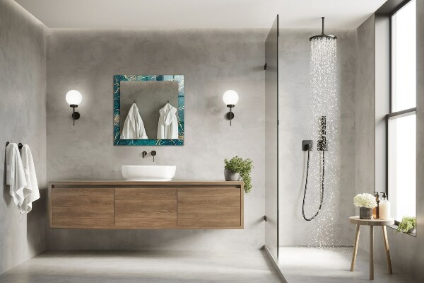 Spiegel mit motivdruck Grüner Marmor