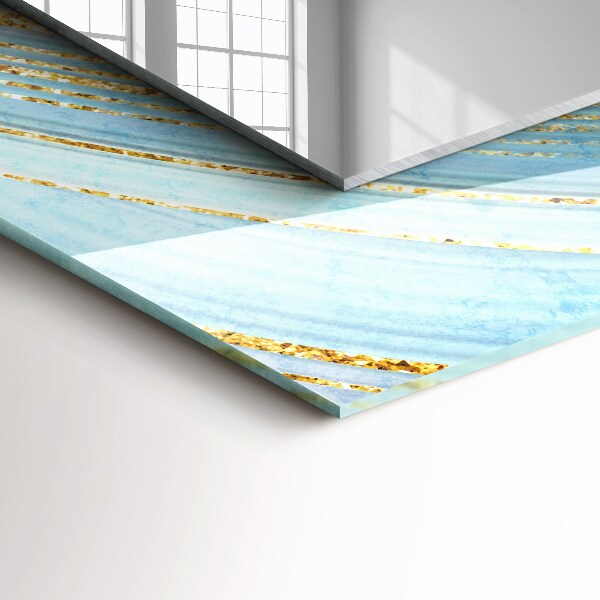 Dekorativer spiegel Abstrakte blaue Wellen