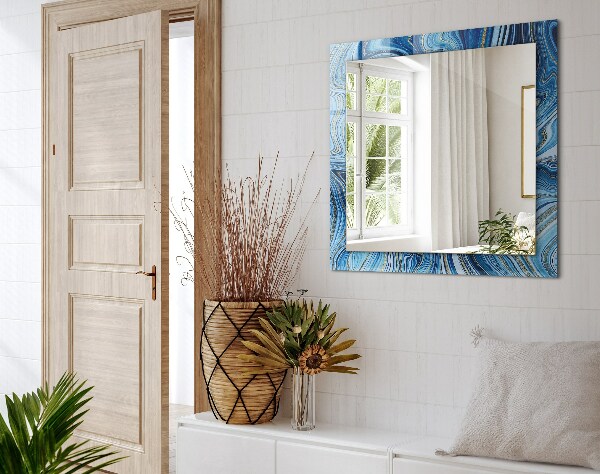 Spiegel ornament Abstraktes blaues Muster