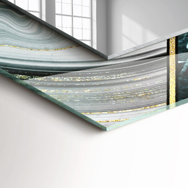 Bedruckter spiegel Abstrakte geometrische Muster