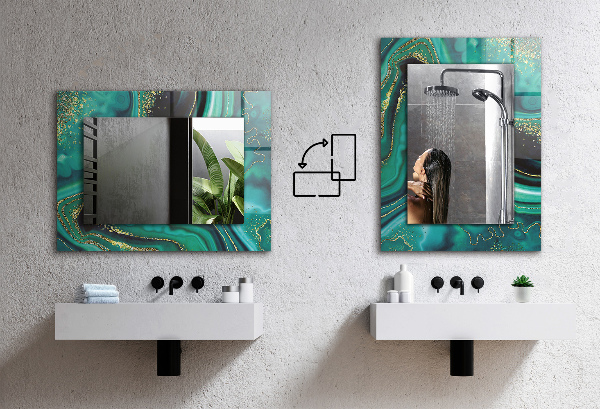 Bedruckte spiegel Abstraktes geometrisches Mosaik