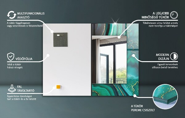 Dekorative spiegel Abstraktes Marmormuster
