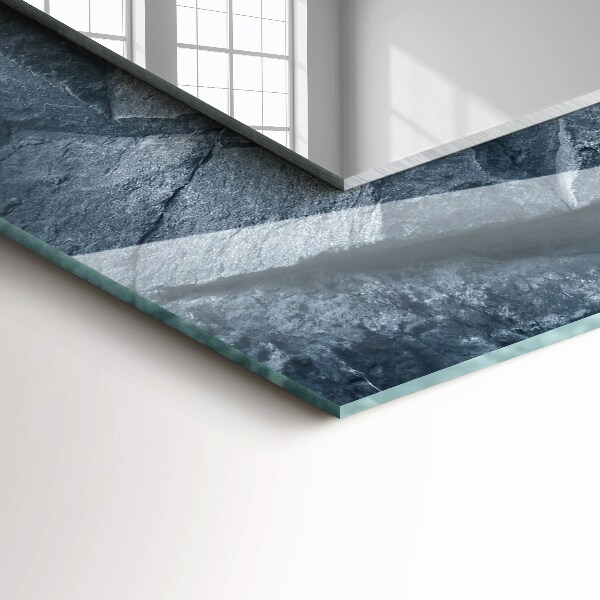 Bedruckter spiegel Felsen strukturierter Stein