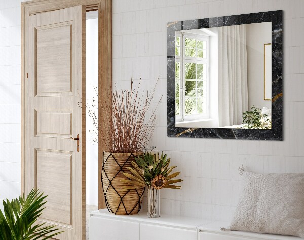 Dekorativer spiegel Schwarzer Marmor geädert