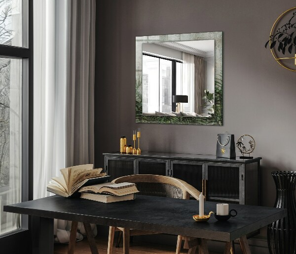 Spiegel ornament Grüne Farnblätter