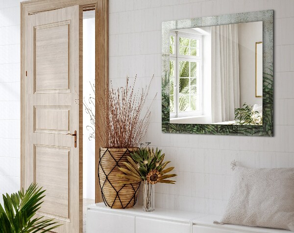 Spiegel ornament Grüne Farnblätter