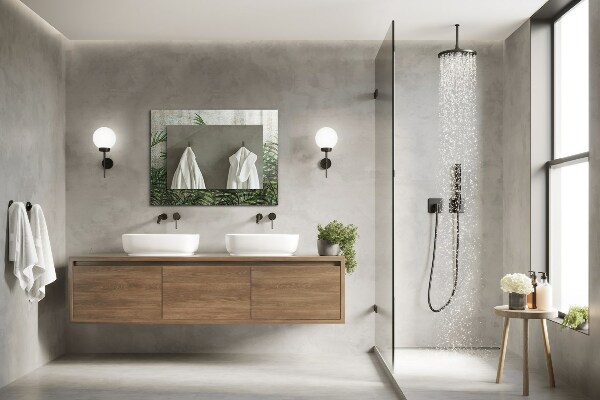 Spiegel ornament Grüne Farnblätter