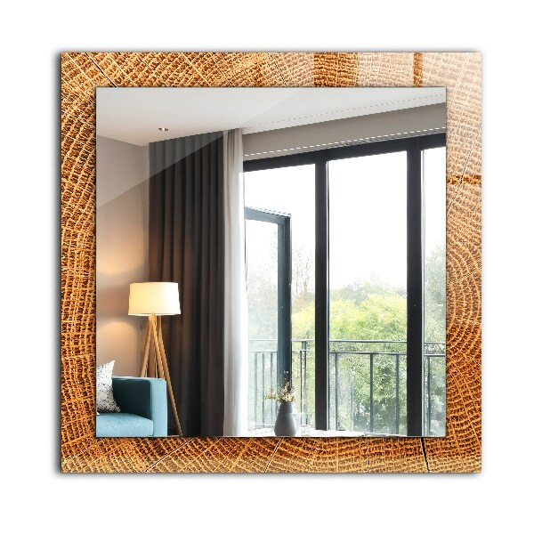 Bedruckter spiegel Querschnitt von Baumstammringen