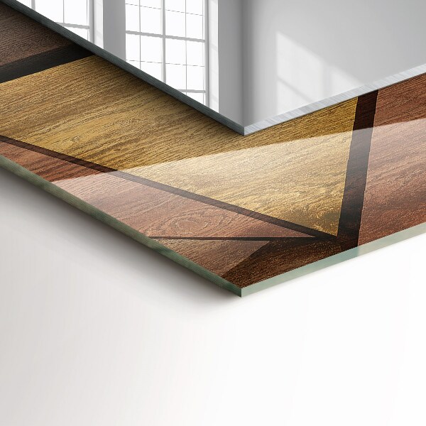 Bedruckte spiegel Geometrische Holzmuster