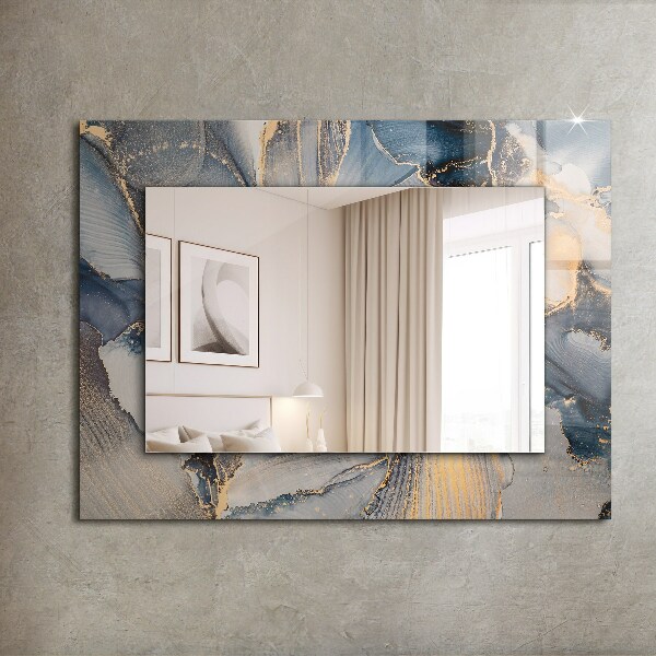 Spiegel mit zierrahmen Abstrakte Kunst blau