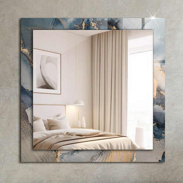 Spiegel mit zierrahmen Abstrakte Kunst blau