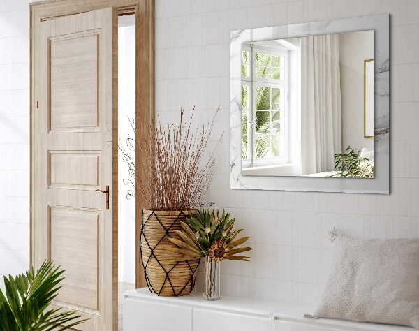 Spiegel ornamente Weißes Marmormuster