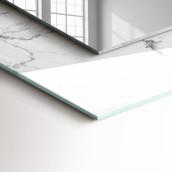 Spiegel ornamente Weißes Marmormuster